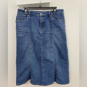 Christopher & Banks Jean Skirt-Size 12